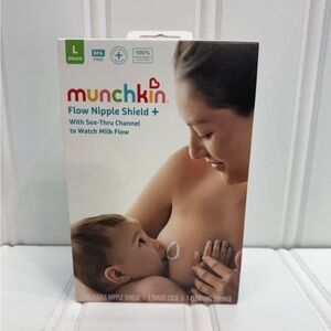 Munchkin Flow Nipple Shield + w/ See Thru Channel to Watch Milk Flow Large 24mm